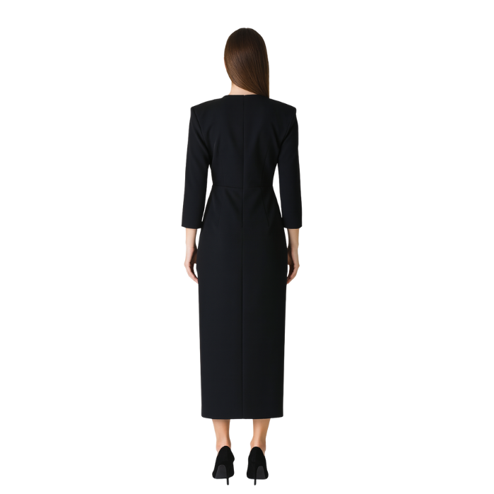 CHILIA 81304 KADIN ELBİSE  SİYAH