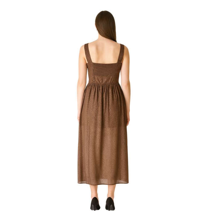 CHILIA 81334 KADIN ELBİSE  KAHVE