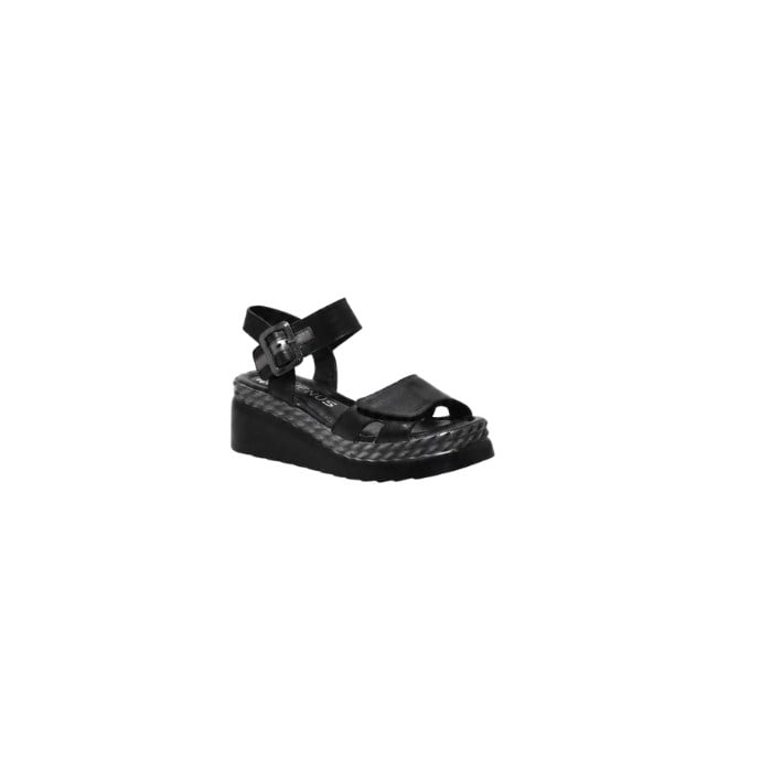 VENUS 2512303Y KADIN SANDALET  SİYAH-PLATİN