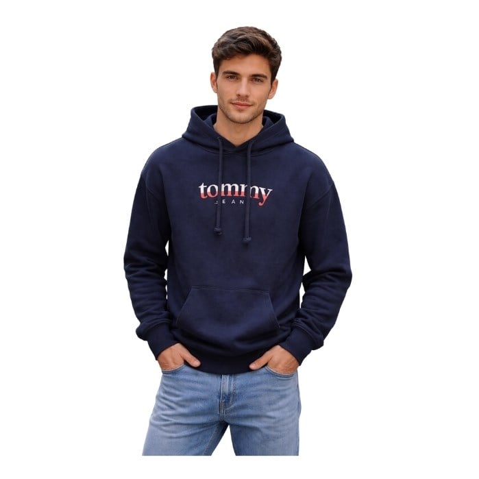 TOMMY JEANS DM0DM22113 ERKEK SWEATSHIRT  MAVİ