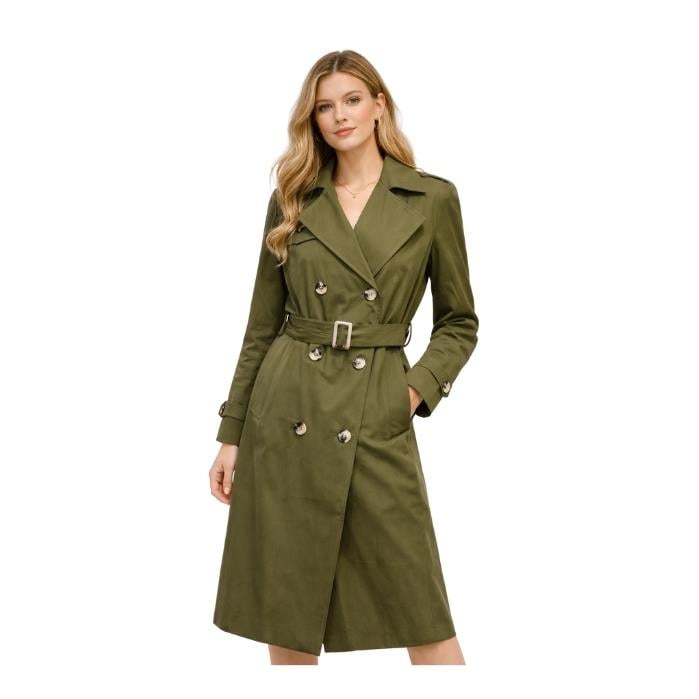 CARINO 7005 KADIN TRENÇKOT  HAKİ