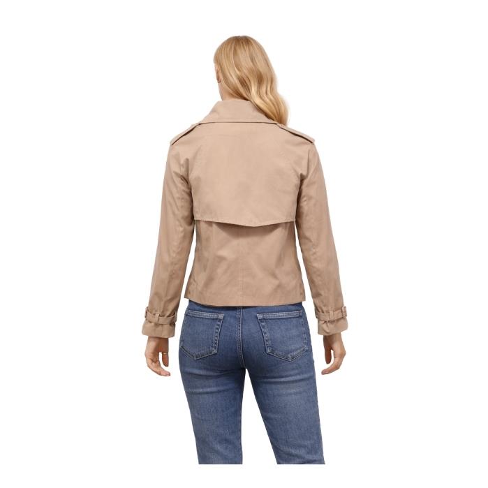 CARINO 7006 KADIN TRENÇKOT  CAMEL