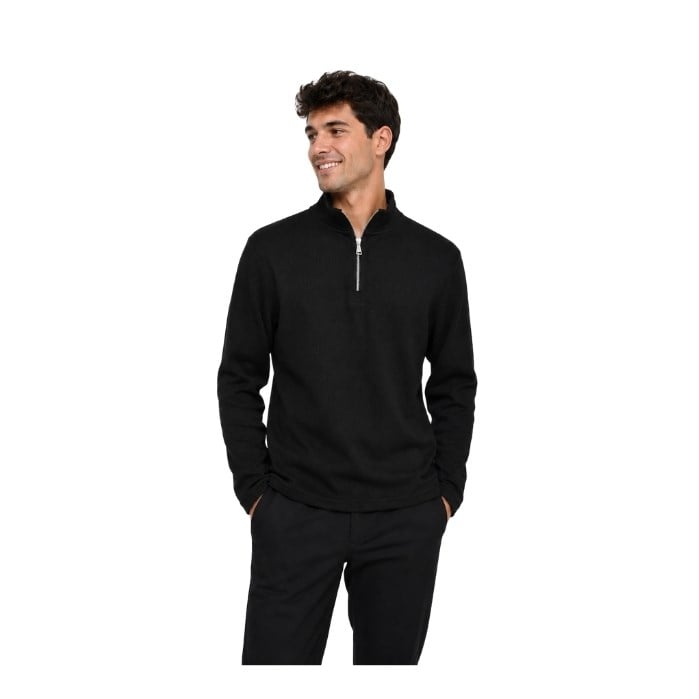 MANCHE 22-4831 ERKEK SWEATSHIRT  SİYAH