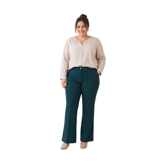 DE WHİTE,S 21306 KADIN PANTOLON  ZÜMRÜT