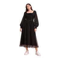 BIZEFASHION BZ2109 KADIN ELBİSE  SİYAH