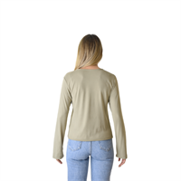 GUESS W5RP12KAQL2 KADIN BLUZ  HAKİ