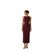 DILVIN 91099 KADIN ELBİSE  BORDO