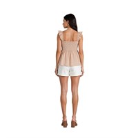 DILVIN 50873 KADIN BLUZ  NATUREL