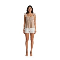 DILVIN 50873 KADIN BLUZ  NATUREL