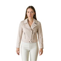 AYHAN 90657 KADIN CEKET  EKRU