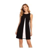 AYHAN 62002 KADIN ELBİSE  SİYAH-BEYAZ