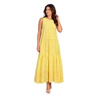 AYHAN 62327 KADIN ELBİSE  SARI
