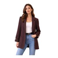 EKOL 05179 KADIN CEKET  BORDO