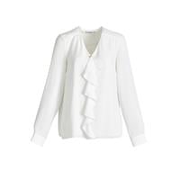 EKOL 02183 KADIN BLUZ  EKRU