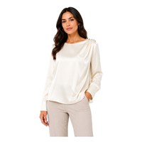 EKOL 02061 KADIN BLUZ  EKRU