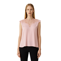 EKOL 03052 KADIN BLUZ  PUDRA