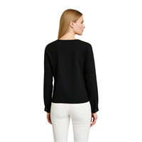 EKOL 03120 KADIN BLUZ  SİYAH