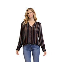 EKOL 03063 KADIN BLUZ  TABA