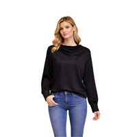 EKOL 03029 KADIN BLUZ  SİYAH