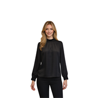EKOL 03059 KADIN BLUZ  SİYAH