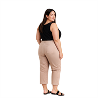 SEVDA 410-58 KADIN BÜYÜK BEDEN KAPRİ  BEJ