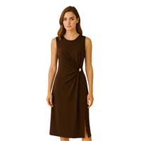 ALL MARİNE 26KJJ55629 KADIN ELBİSE  BORDO