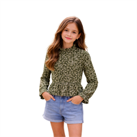 ESCABEL 719-K ÇOCUK BLUZ  ÇİÇEKLİ