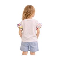 DIVONETTE 4317-2 ÇOCUK T-SHIRT  EKRU-KIRMIZI