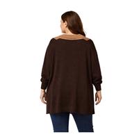 TWOMAİL K5THI25051 KADIN BÜYÜK BEDEN HIRKA  KAHVE