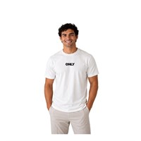 ONLY & SONS 22034497 ERKEK T-SHIRT  BEYAZ
