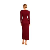 CHILIA 81452 KADIN ELBİSE  BORDO