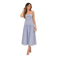 CHILIA 81556 KADIN ELBİSE  MAVİ