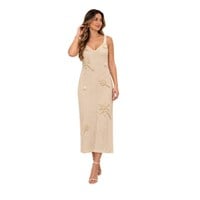 CHILIA 81572 KADIN ELBİSE  EKRU
