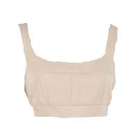 CHILIA 30160 KADIN CROP  BEJ