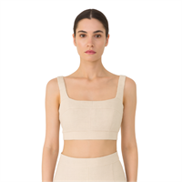 CHILIA 30160 KADIN CROP  BEJ