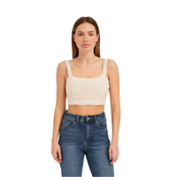 CHILIA 30223 KADIN CROP  BEJ