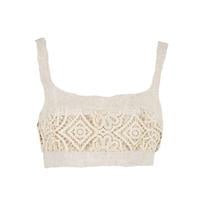 CHILIA 30223 KADIN CROP  BEJ