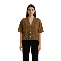 CHILIA 30455 KADIN BLUZ  VİZON