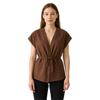 CHILIA 30489 KADIN BLUZ  KAHVE