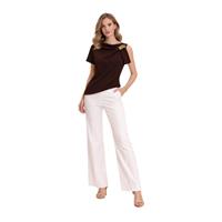 CHILIA 70842 KADIN BLUZ  KAHVE