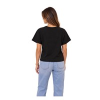VANS VN000XEABLK1 KADIN T-SHIRT  SİYAH