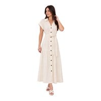 S.Y 4941 KADIN ELBİSE  KREM