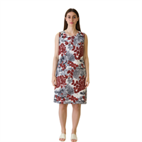 CARINO 6341 KADIN ELBİSE  BORDO