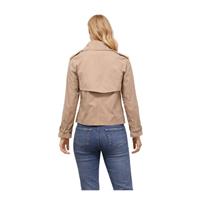 CARINO 7006 KADIN TRENÇKOT  CAMEL