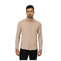 MANCHE 12-8254 ERKEK GÖMLEK  TOPRAK