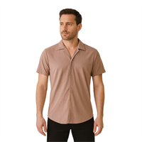 MANCHE 11-9632 ERKEK GÖMLEK  TOPRAK