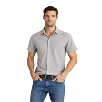 MANCHE 12-9610 ERKEK GÖMLEK  GRİ-SİYAH