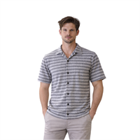 MANCHE 19-1874 ERKEK GÖMLEK  EKRU-SİYAH