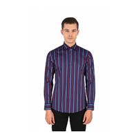 GİANTPORT C1058.A1 ERKEK GÖMLEK  BORDO-LACİVERT