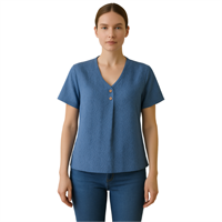 MAAMS B-085 KADIN BLUZ  INDİGO